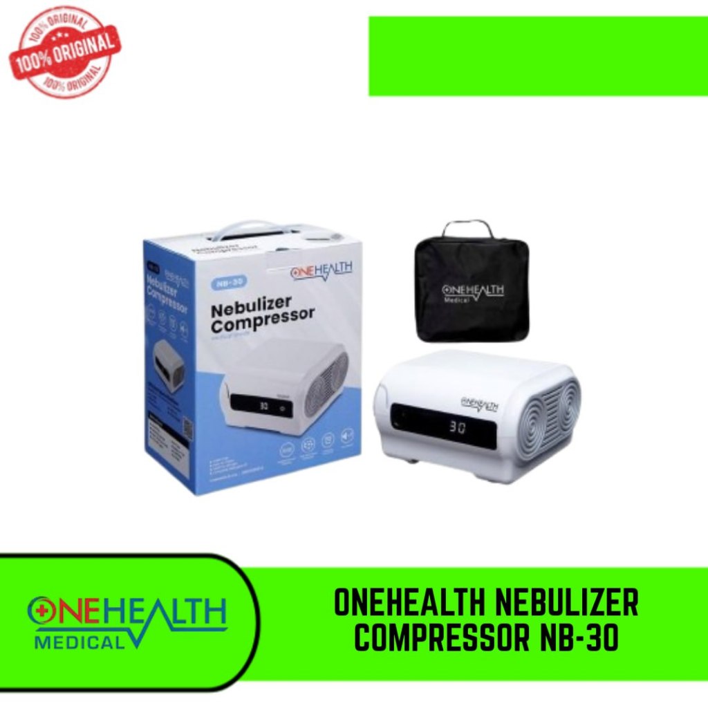 Onehealth Nebulizer Compressor NB-30 untuk Mengobati Penyakit Pernafasan, Asma, Bronkitis, COPD