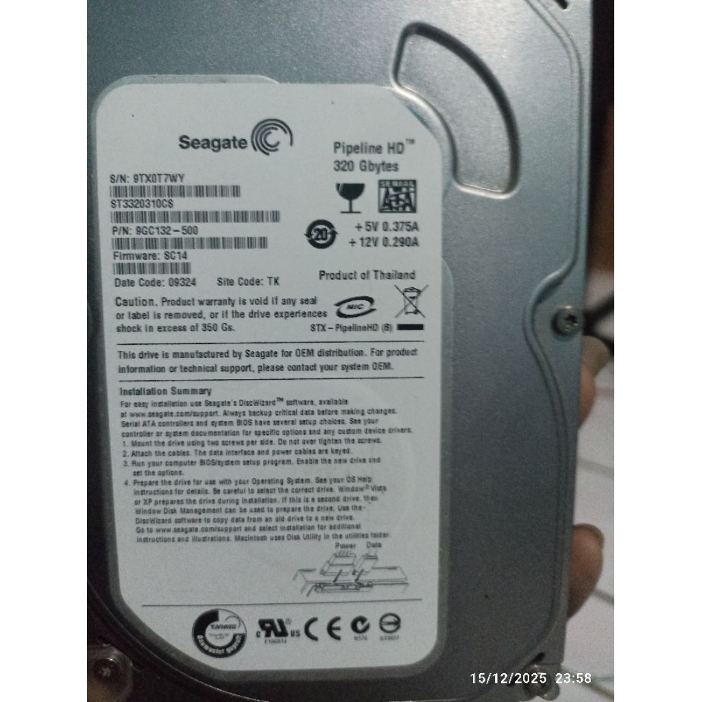hardisk 320 gb