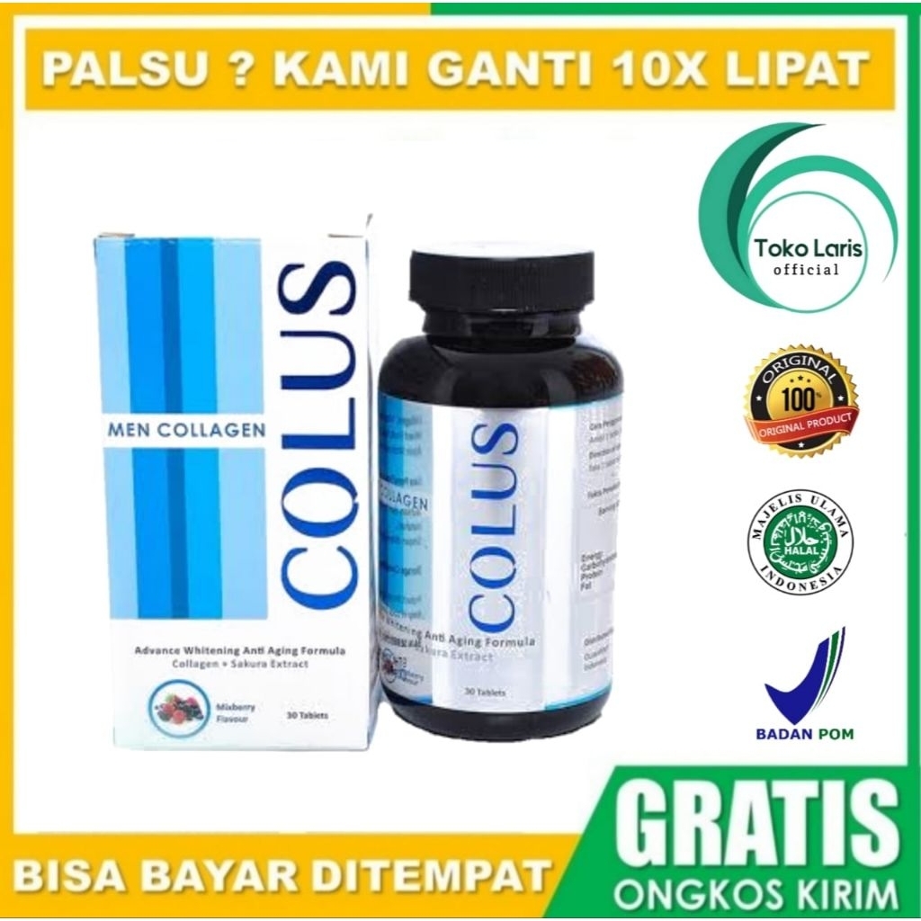 COLUS MEN COLLAGEN PENCERAH KULIT WAJAH PRIA