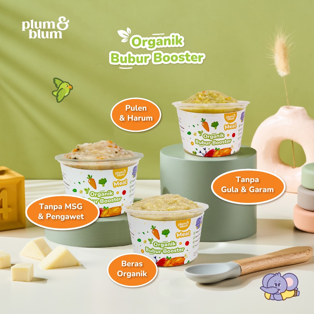 Plum & Blum Bubur Bayi Organik Siap Santap Mpasi - 1 Cup