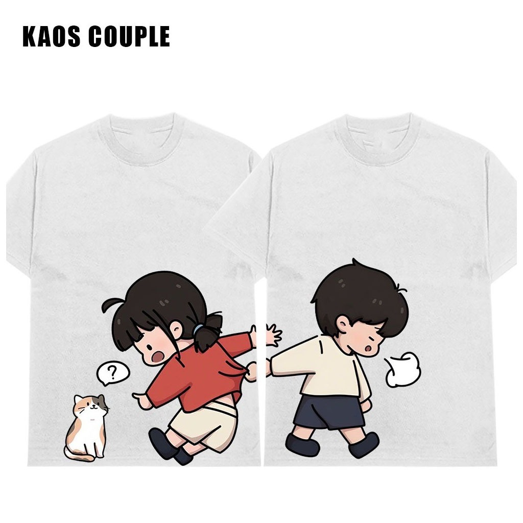 t - shirt couple lucu /kaos bucin/kaos pasangan
