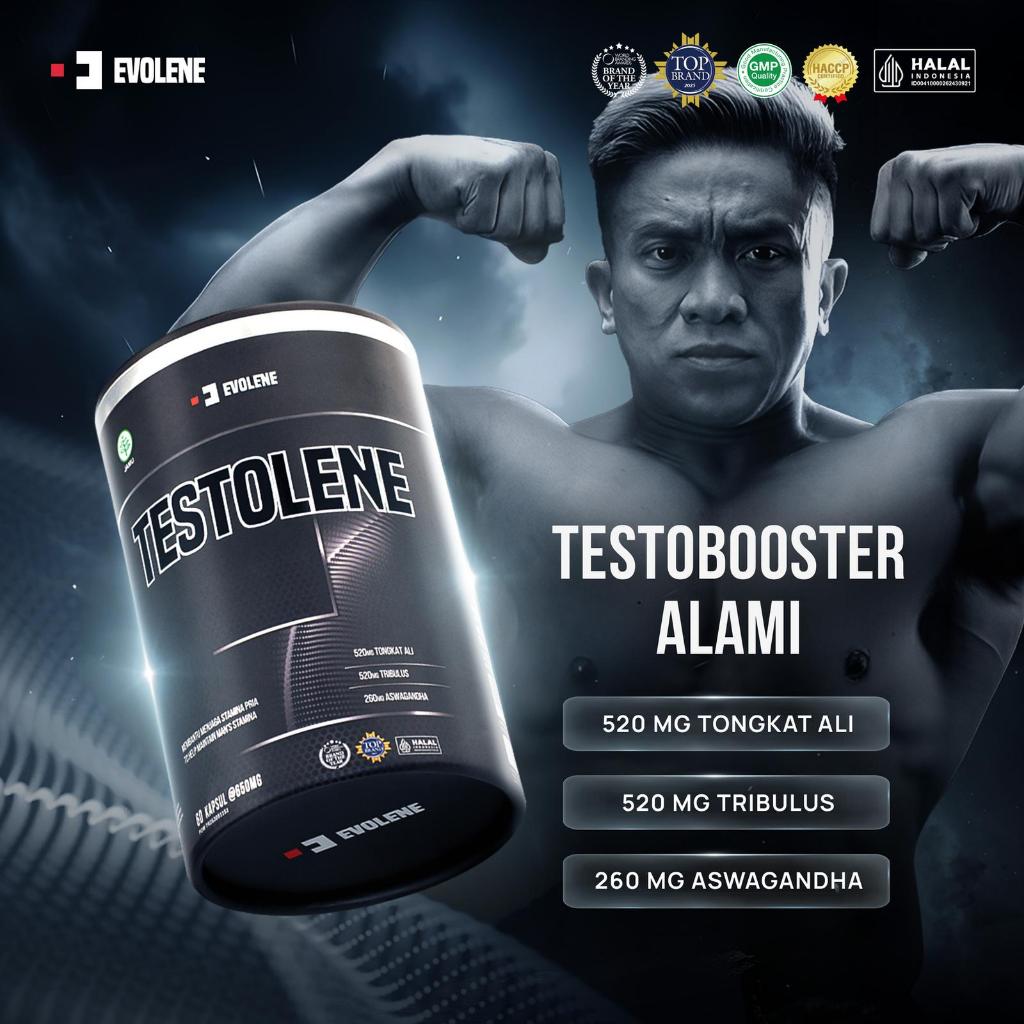 Evolene Evoboost Testolene - Testosteron Booster Tribulus Meningkatkan Pertumbuhan Otot