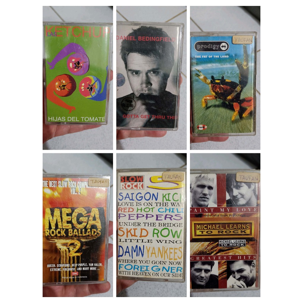 Kaset Bekas Las Ketchup, Daniel B, Prodigy, Mega Rock Ballads, Slow Rock 5, MLTR