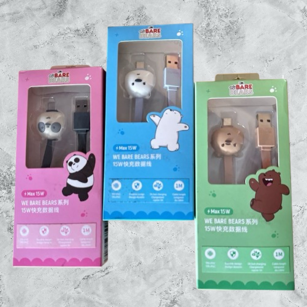 MINISO WE BARE BEARS KABEL DATA TYPE C CHARGER CABLE