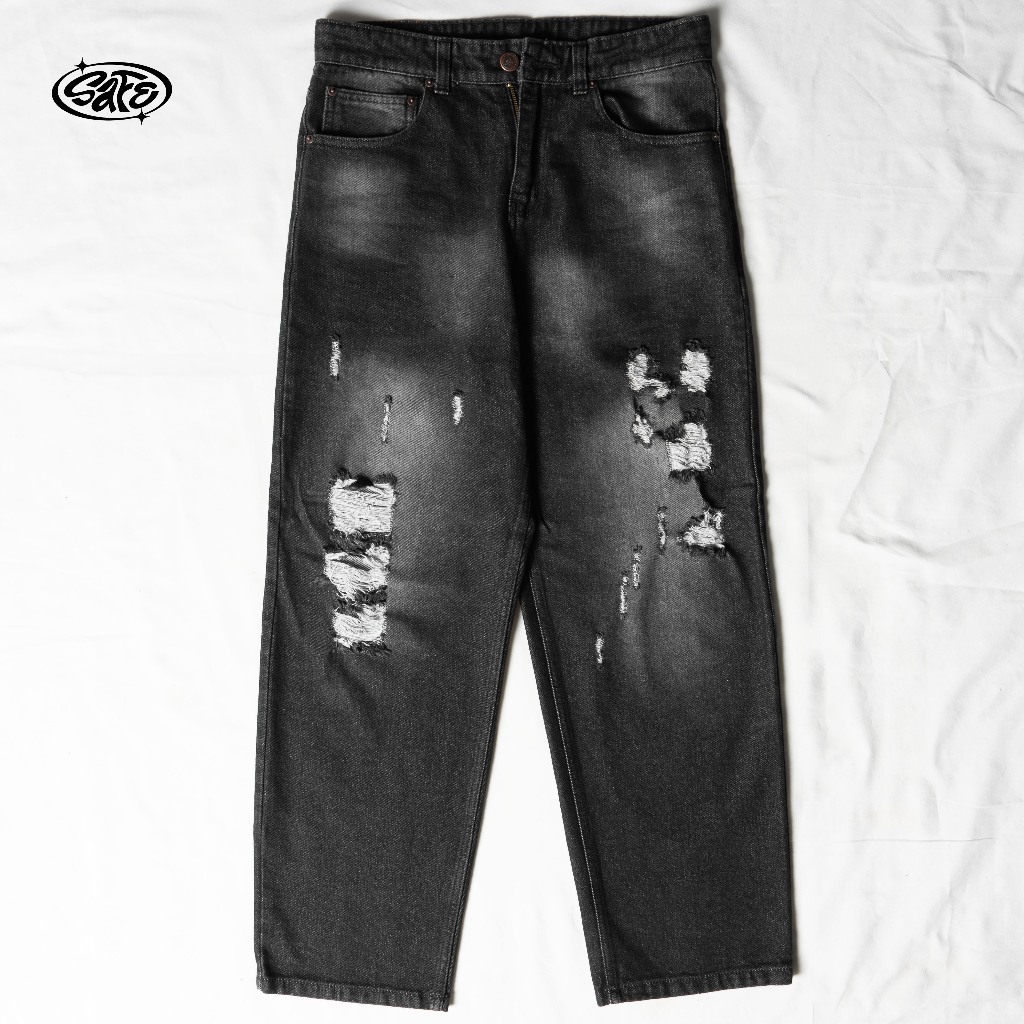 SAFEINDUSTRIES Denim Loose Pants Eclipse Black