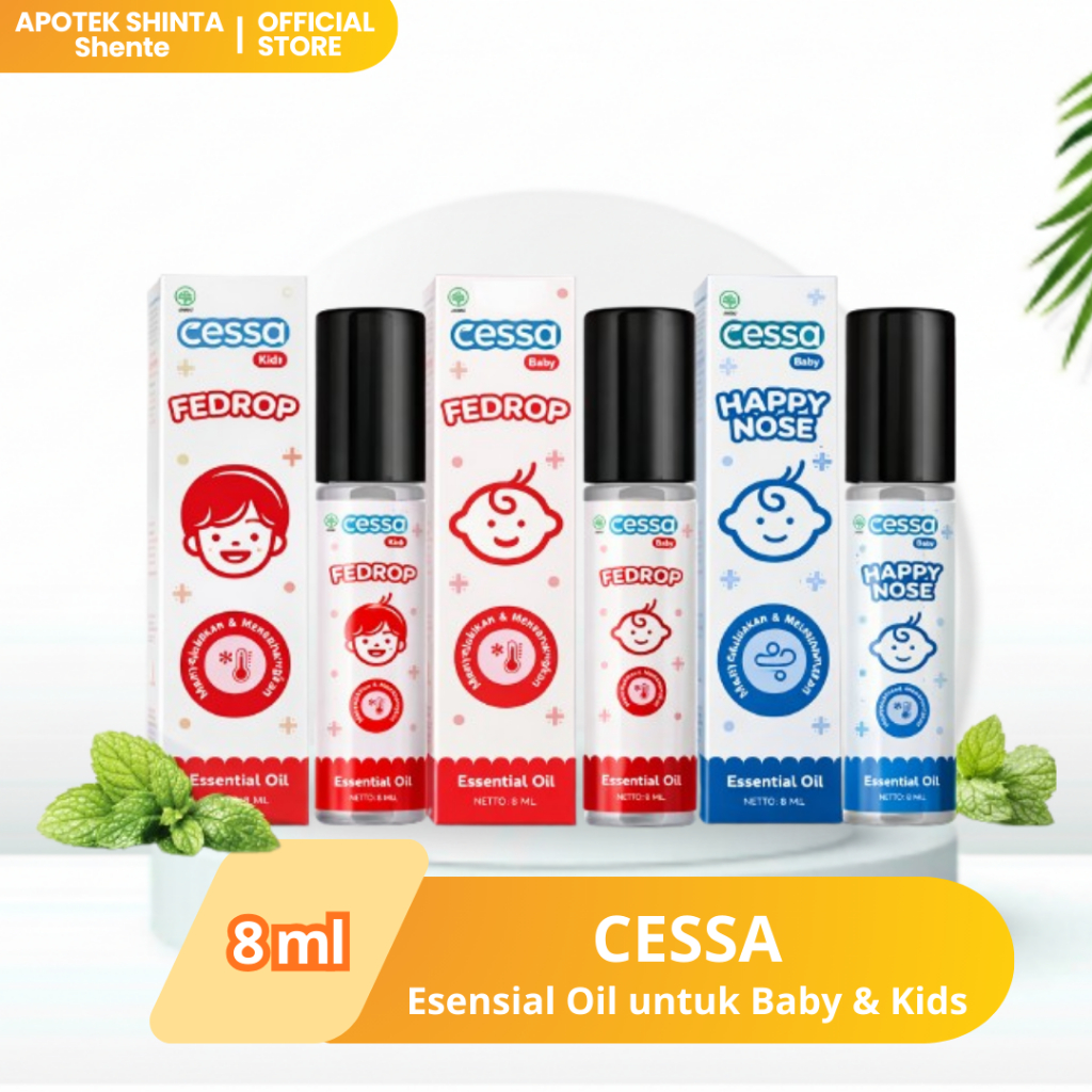 Cessa Baby Fedrop - Natural Essential Oil Menyejukkan & Menenangkan Merah dan Biru
