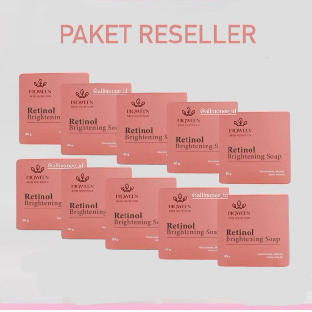 [Paket Reseller] HIQWEEN RETINOL BRIGHTENING SOAP