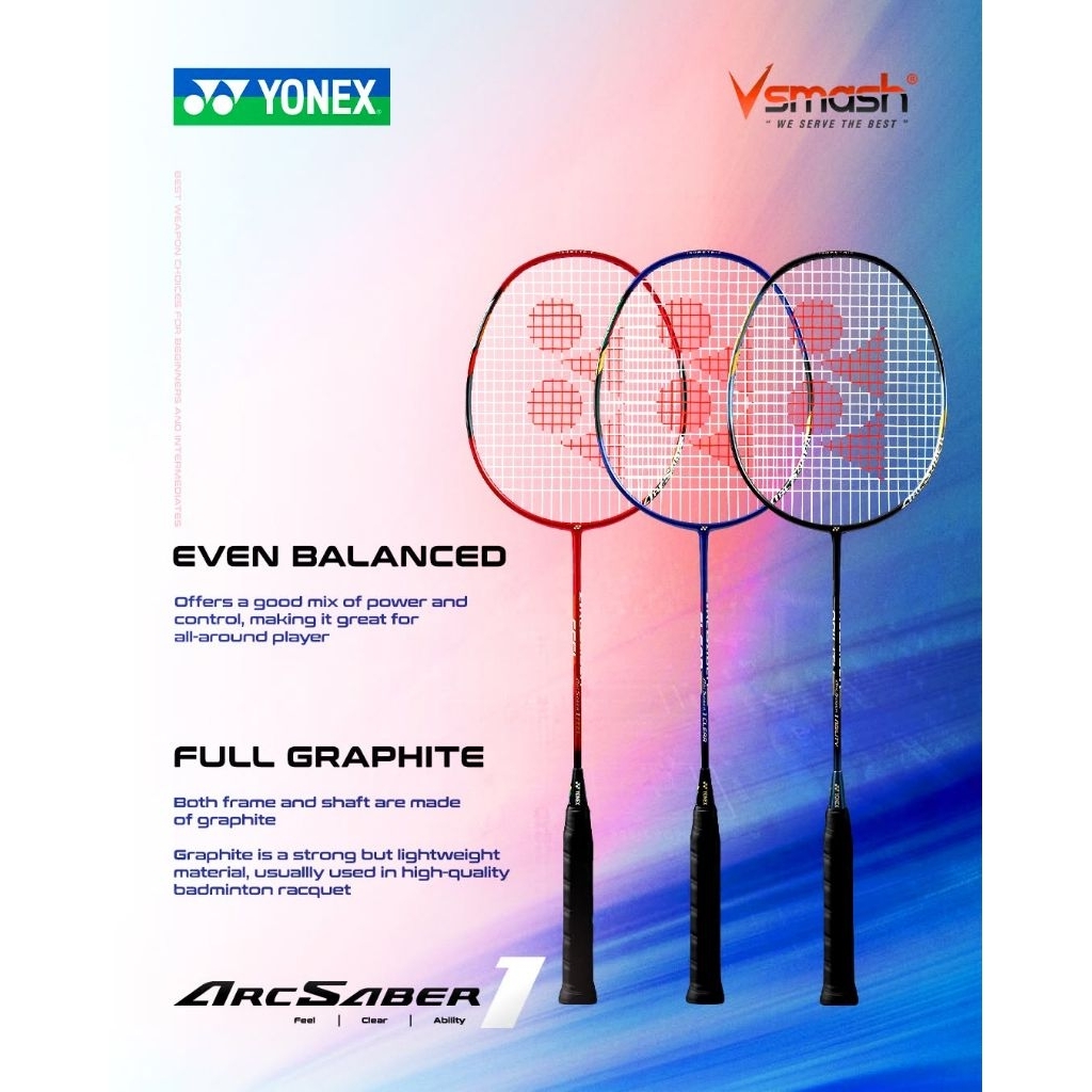 Raket Badminton ARCSABER 1 Yonex / Raket Bulutangkis Yonex Arcsaber 1 Original