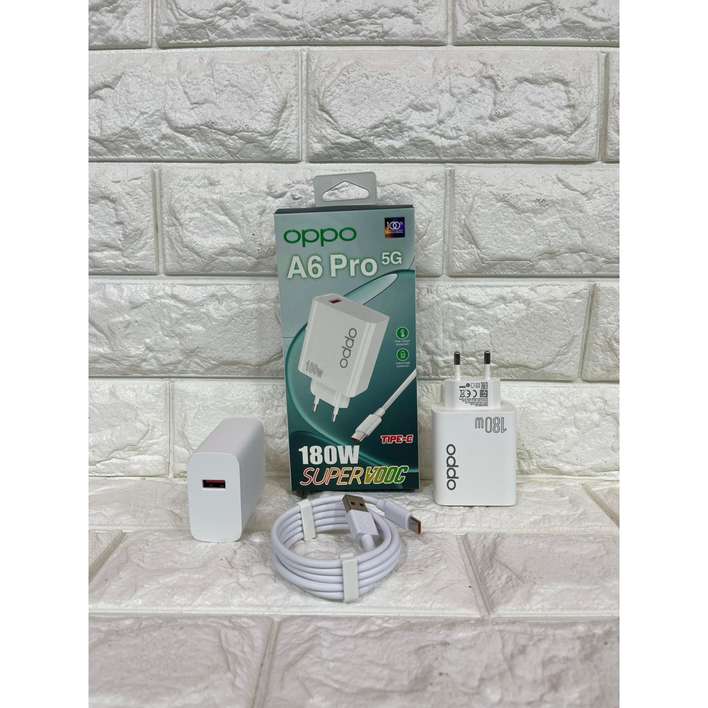 Charger Ori Oppo A6 Pro 5G 180W Fast Charging Vooc Casan isi daya cepat V8 Micro Type C