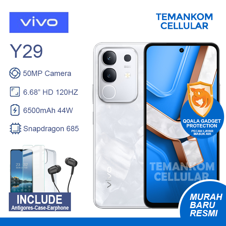 Vivo Y29 NFC Baru 16GB RAM 8+8 Extend RAM 8/256 8GB 256GB Baru Murah Garansi RESMI indonesia