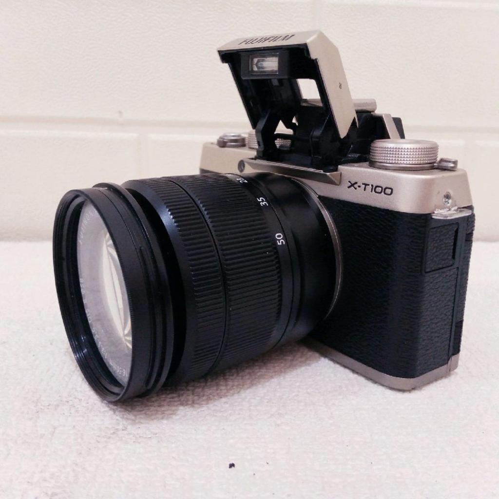 Fujifilm X T100 / X-T100 lensa 16-50mm Kamera mirrorless camera second