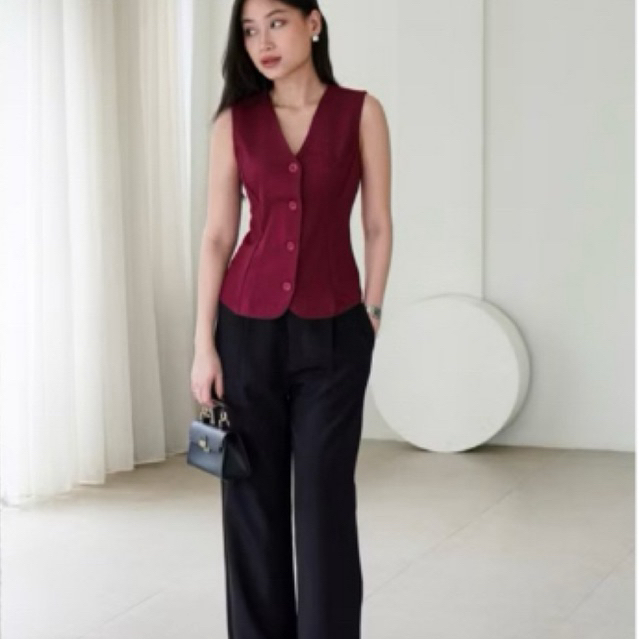 Kara Kiri Vest Maroon (preloved)