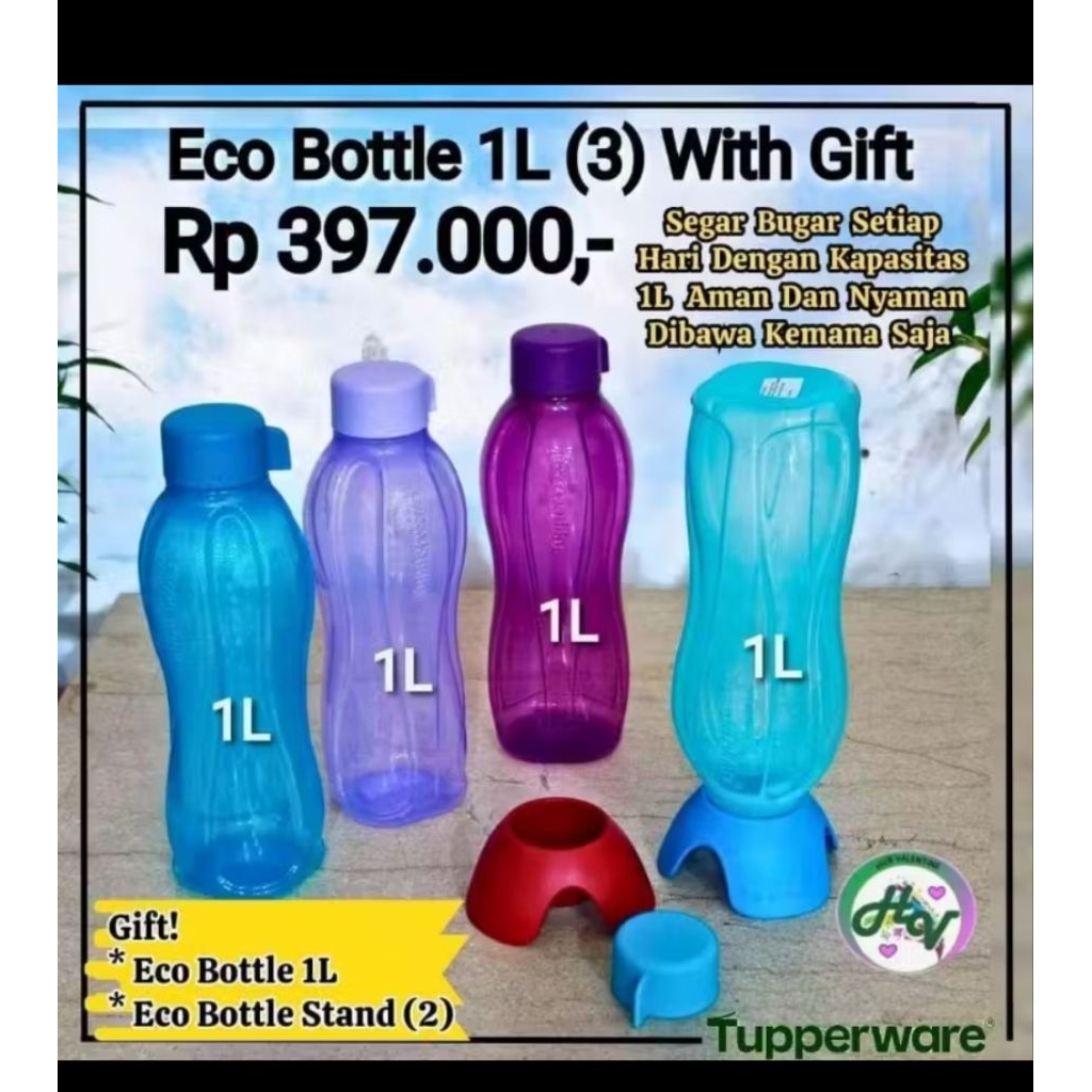 Eco bottle 1 L ulir tupperware
