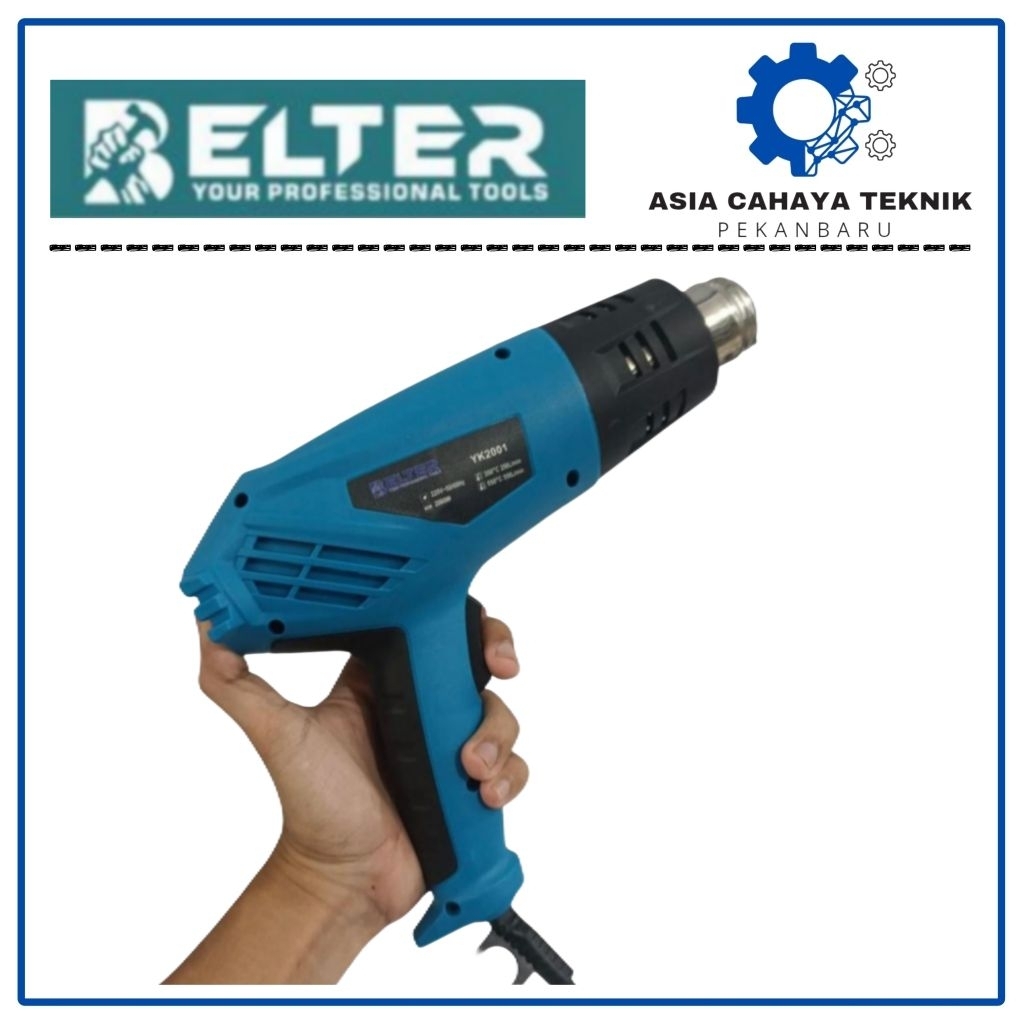 BELTER Alat Pemanas Hotgun Plastik Heat Hot Gun Pro Blow Dryer 2000 Watt