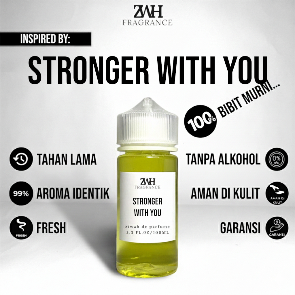 Ziwah Bibit Parfum Murni Premium Inspired Stronger With You Non Alkohol Tahan Lama