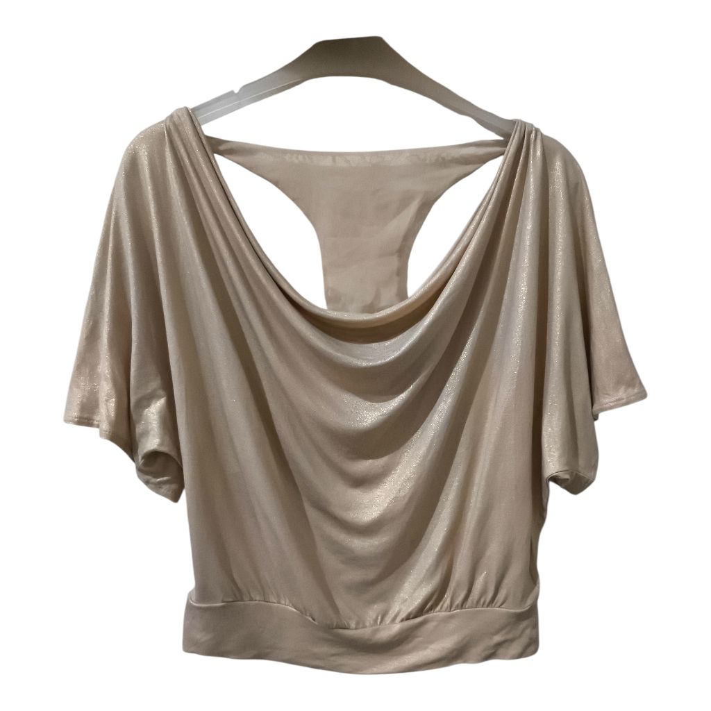 Express batwing racerback lace gold shimmer New