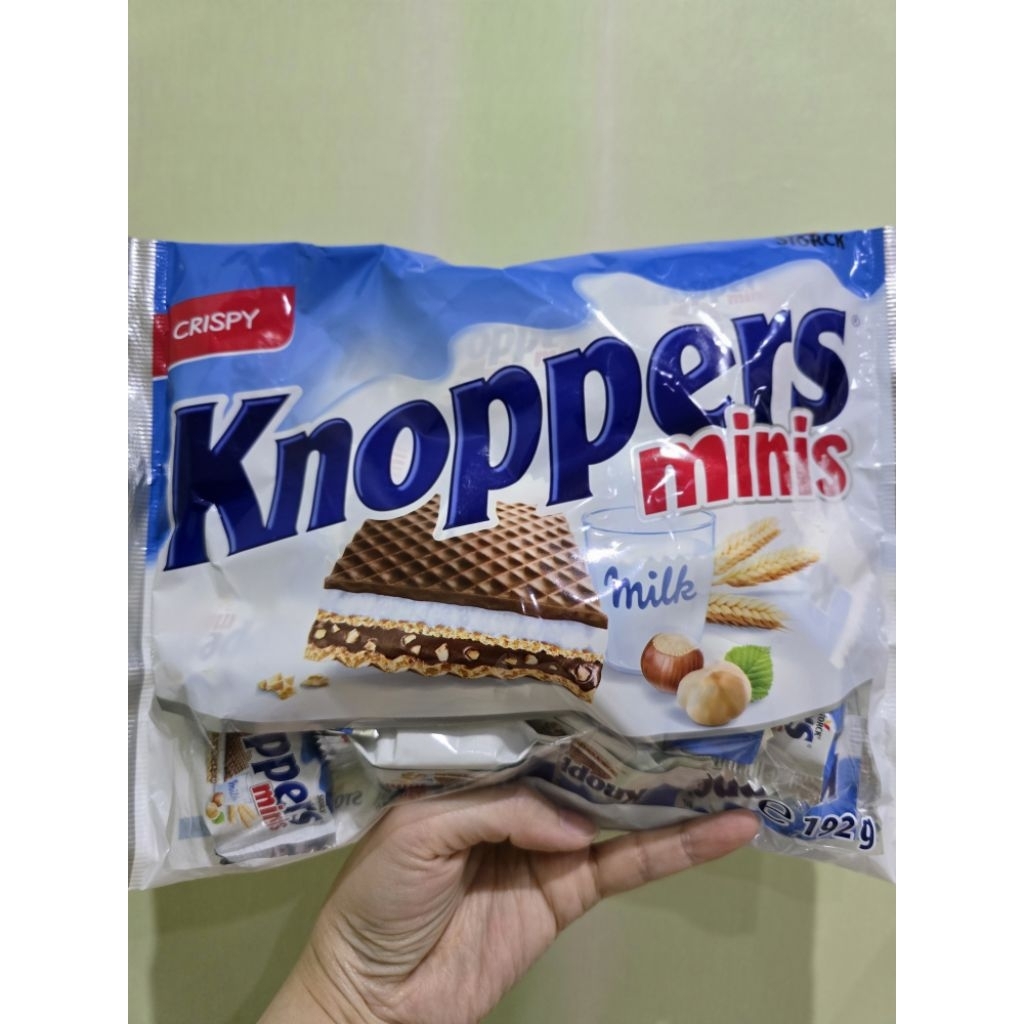 KNOPPERS MINIS CHOCOLATE CRIPS COKLAT SUSU MINI SNACK