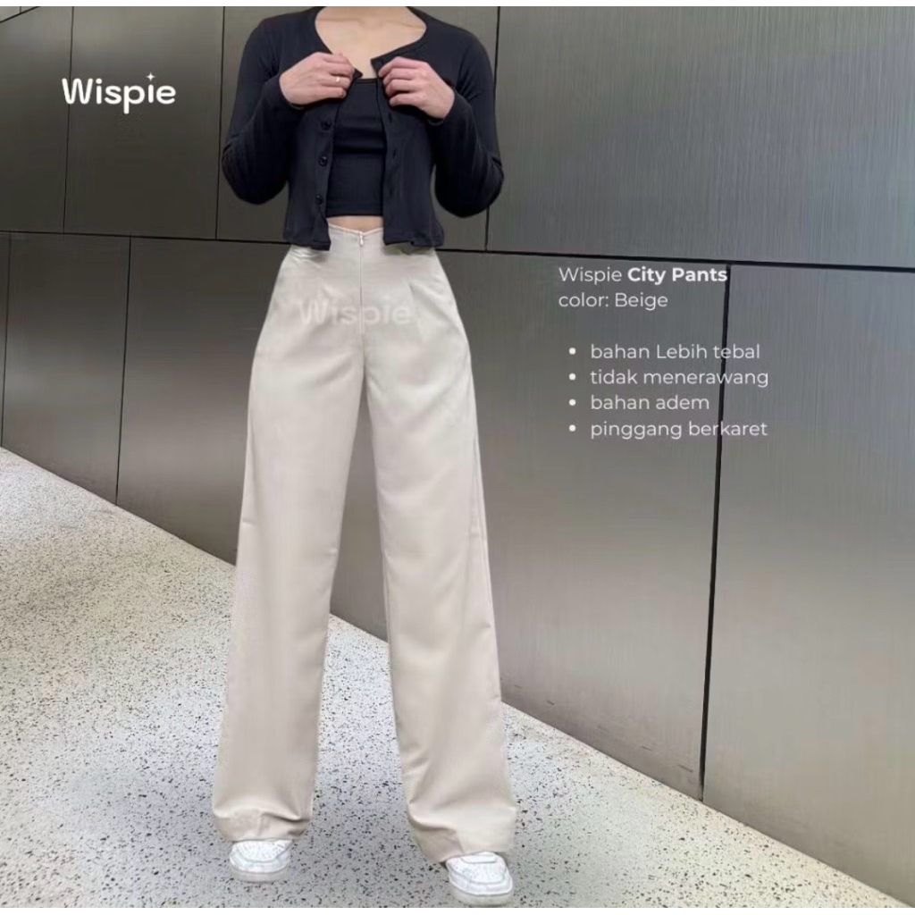 (PRELOVED) Wispie City Pants | Celana Panjang Wanita Kantor Kuliah Kulot