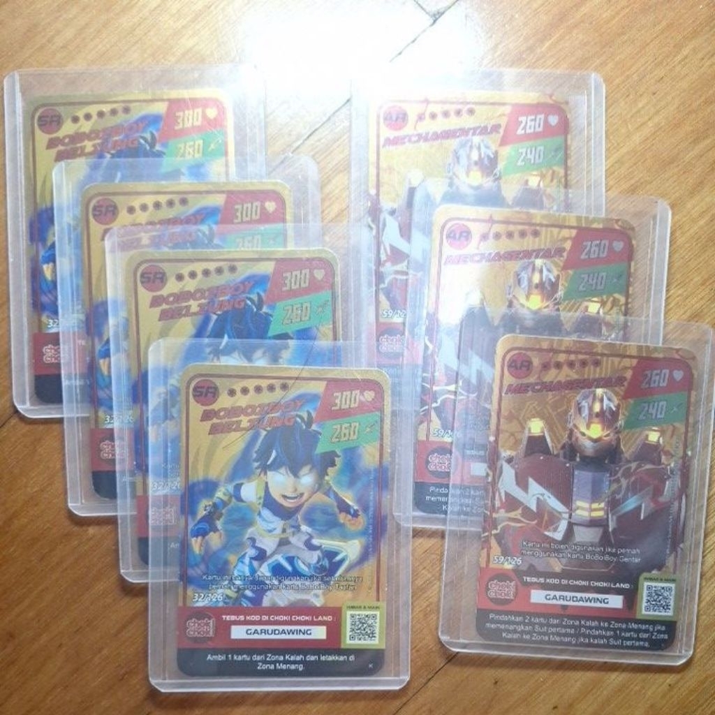 Kartu Galaxy Card SR Boboiboy Beliung dan AR Mechagentar