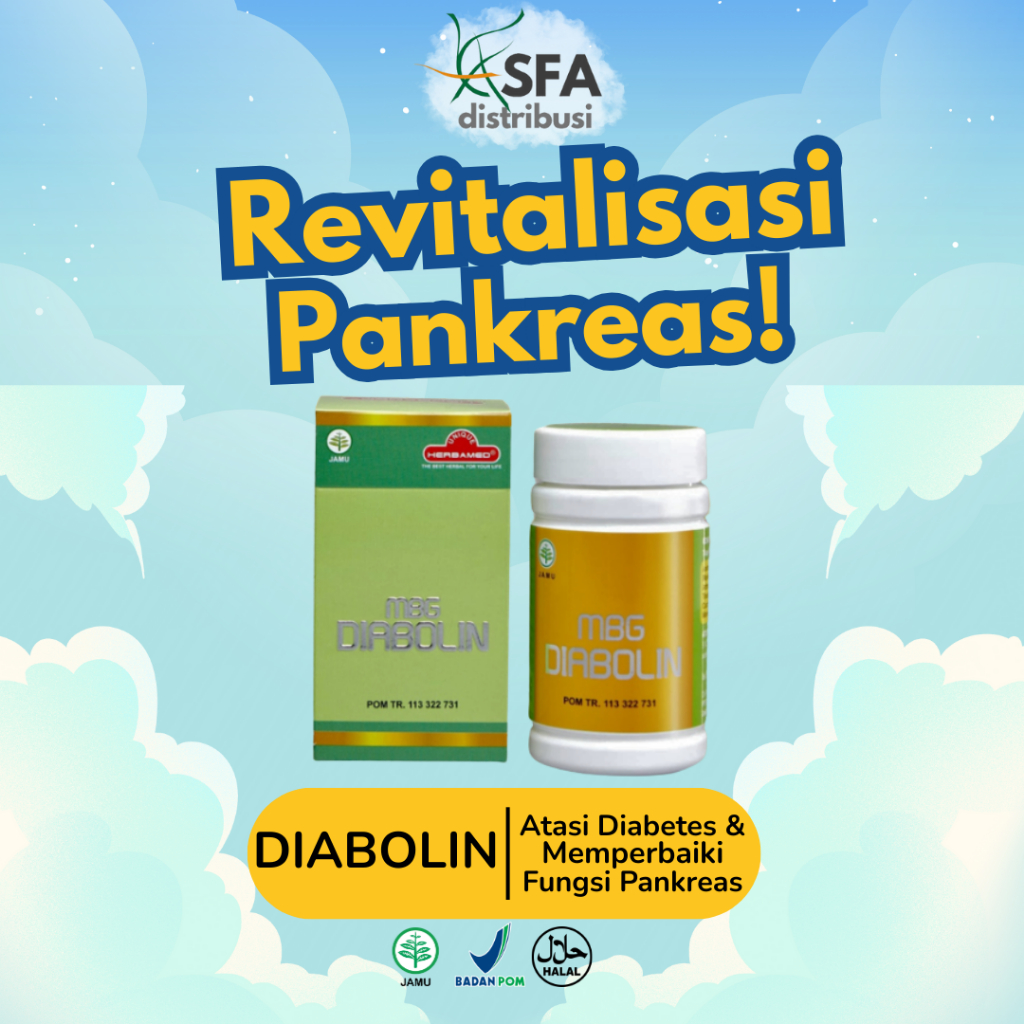DIABOLIN - Obat Herbal Pankreas Diabetes Isi 50 Kapsul