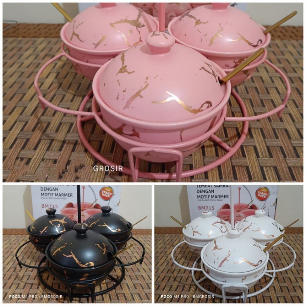 Tempat Bumbu Sambal Keramik Set Rack FIORENZA / VICENZA (ORIGINAL)