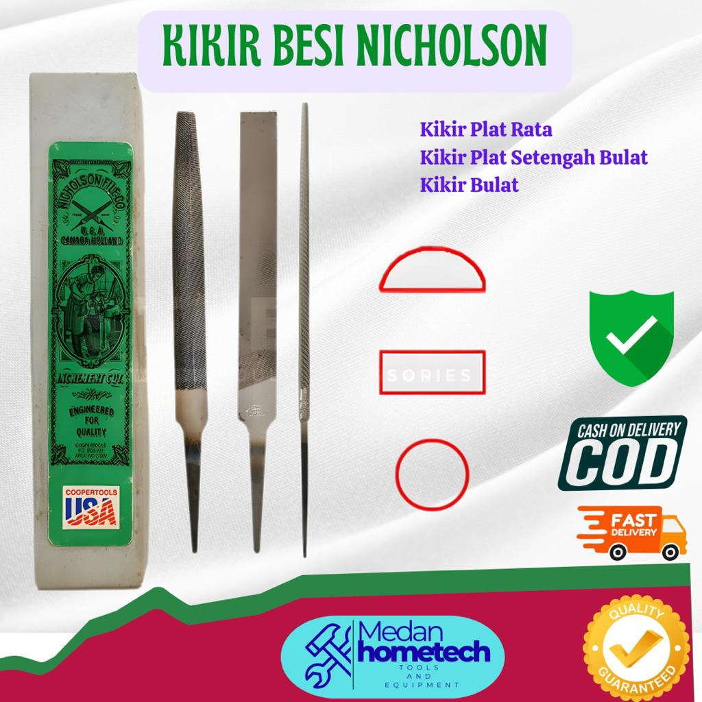 Kikir Besi Nicholson Kikir Besi Bulat / Kikir besi setengah lingkaran / kikir besi 6 inch /