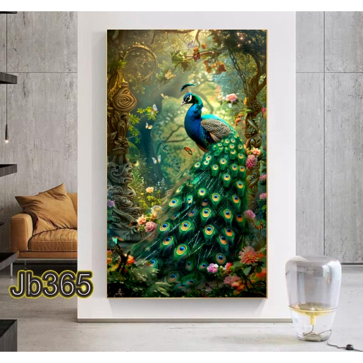 Wallpaper Stiker Merak - Dekorasi Stiker Motif Merak Cantik - Hiasan Dinding Stiker Burung Merak