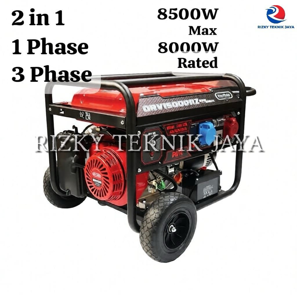 ProQuip QRV15000RZ Mesin Genset Listrik Genset Bensin Generator Genset 10KVA 8500Watt 1 Phase & 3 Ph