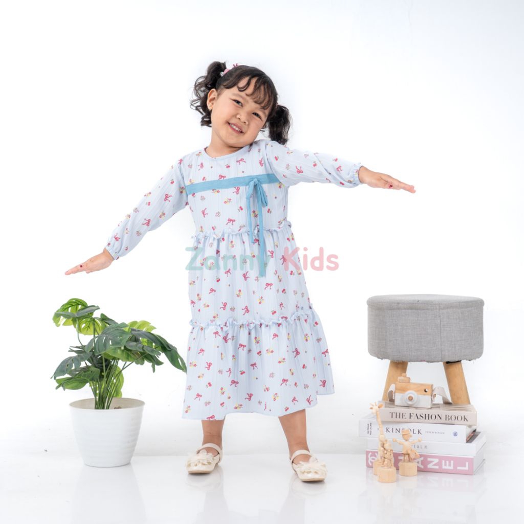 Recommended Zanny Kids-Selena Gamis Anak Perempuan,Gamis Motip Anak,Gamis Lebaran, Baju Anak