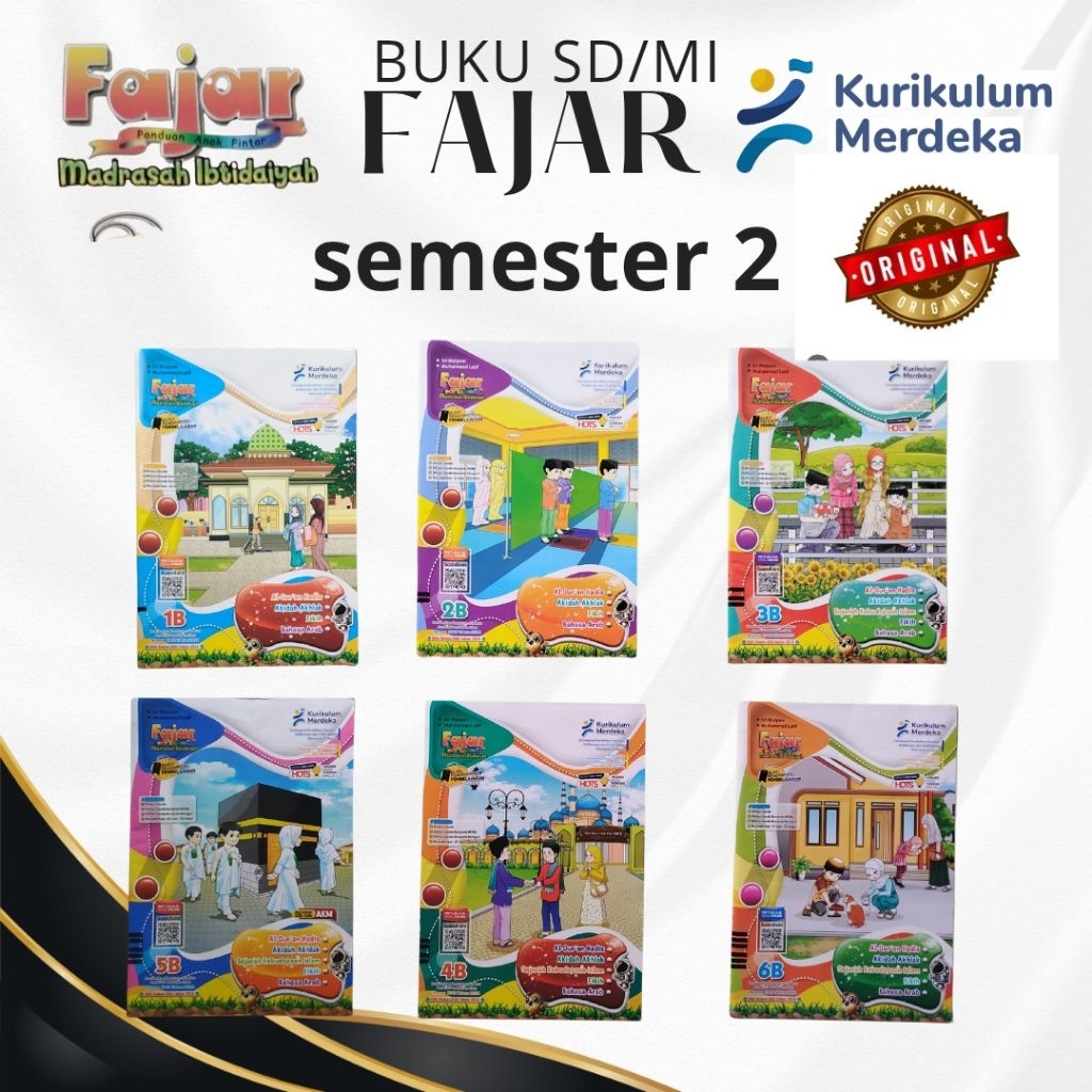 BUKU LKS FAJAR AGAMA GABUNGAN  MI KELAS 1-6 SD KURIKULUM MERDEKA SEMESTER 2