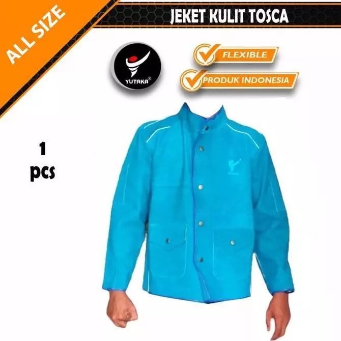 Jaket Las Yutaka Kulit Biru Tosca/ Welding Jacket Yutaka