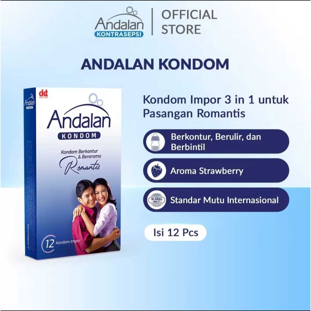 Kondom andalan Isi 12 pcs Bertekstur Bergerigi Berulir Beraroma Original ( privasi aman )