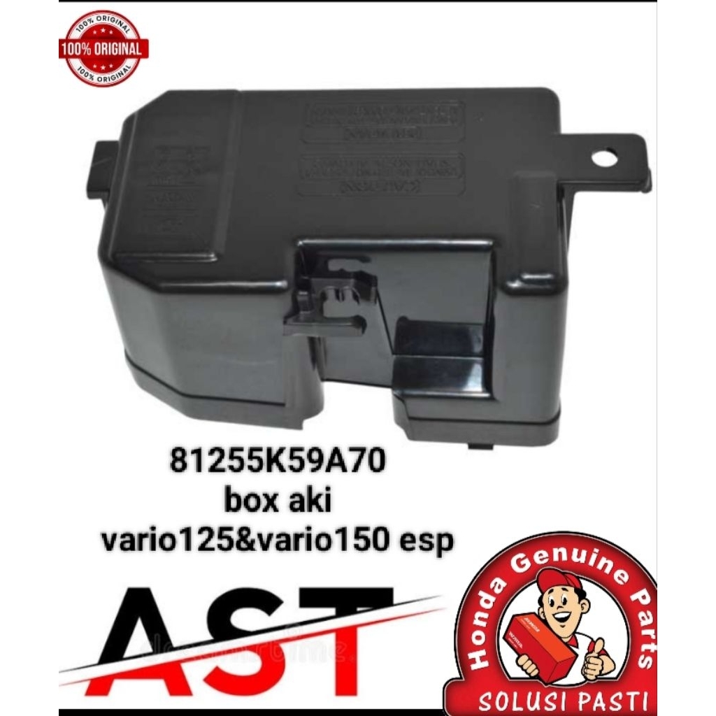81255k59A70 cover box tutup AKI /BATREI VARIO125& VARIO150 esp ORIGINAL GARANSI AHM