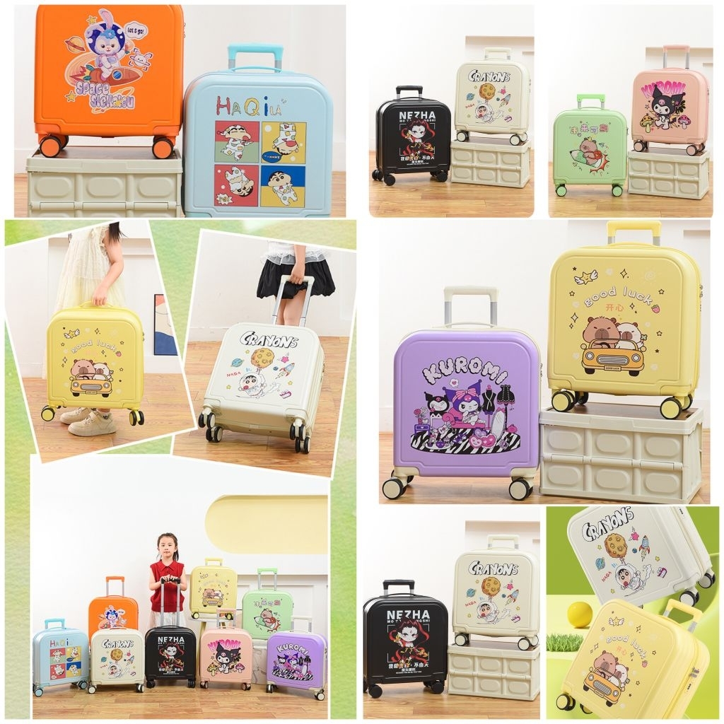 Koper anak - koper cabin - koper kabin trolly - koper sanrio cinnamon kuromi - koper karakter lucu s