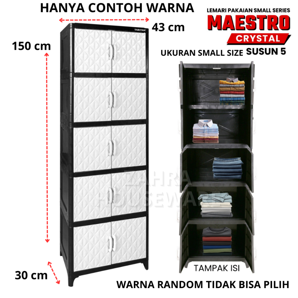 Lemari Plastik 5 Susun NEW DIAMOND MAESTRO TABITHA Lemari Baju Pakaian Plastik Minimalis KUAT