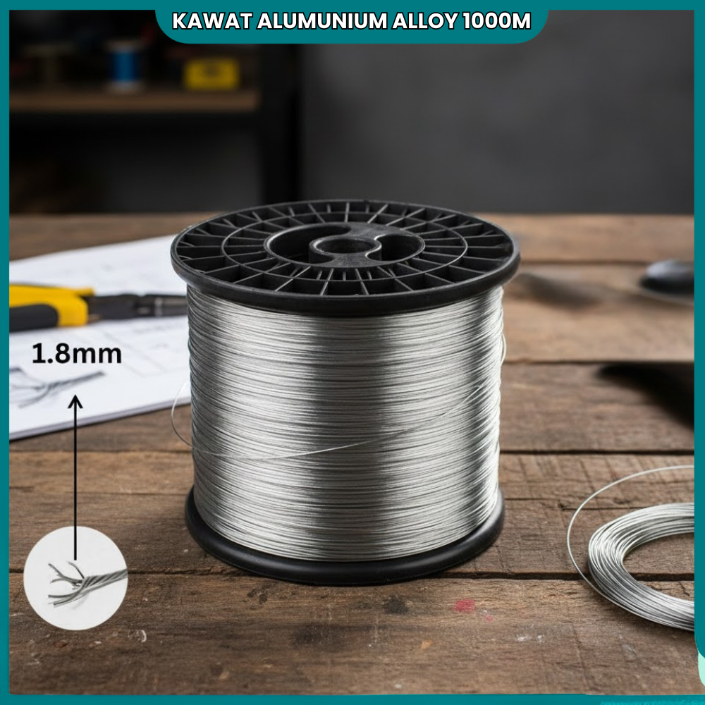 Kawat Aluminium Alloy 1.8mm Per Roll 1000M - Kawat Pagar Listrik Kejut Anti Karat
