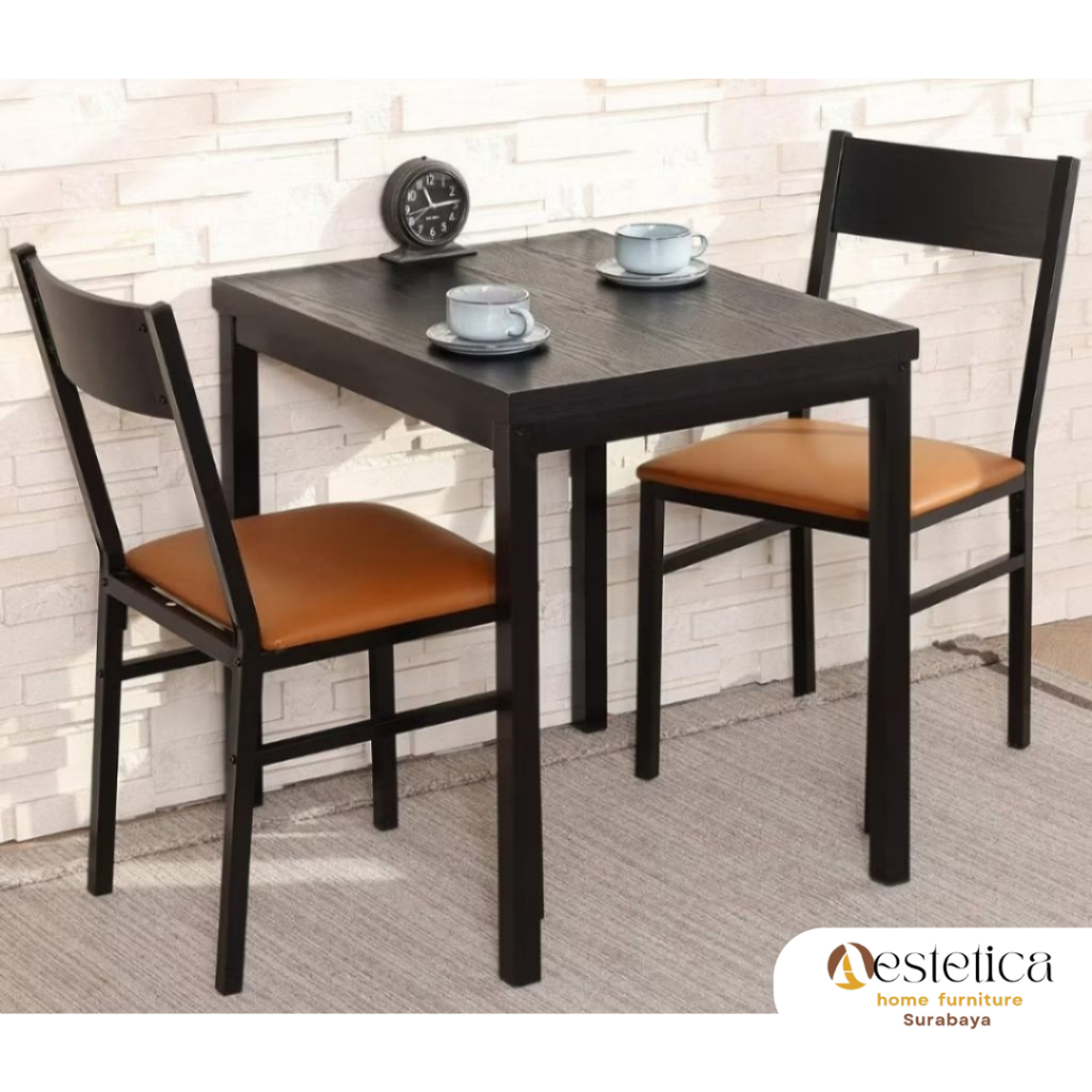 MEJA KURSI CAFE/ MEJA MAKAN KAYU/ SET MEJA CAFE / ESPRESSO SET CAFE TABLE By Aestetica Furniture Sur