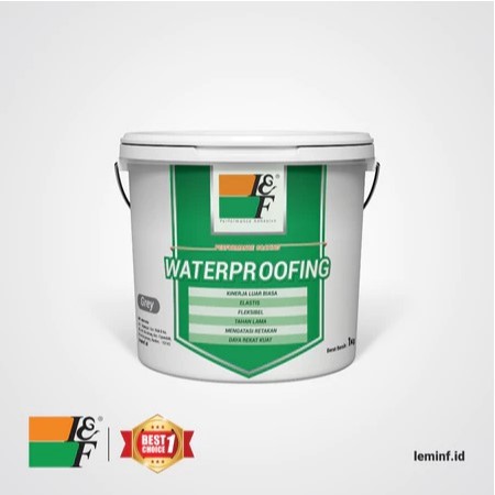 Cat Tembok Waterproofing Aquaproof 1Kg|Cat Pelapis Anti Bocor Elastis|Warna Abu