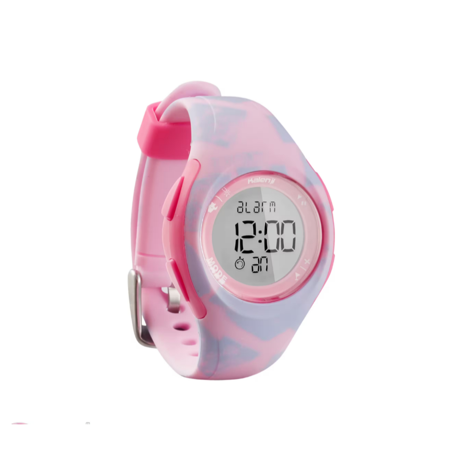 KALENJI W200S Jam Tangan Digital Timer Olahraga Wanita Dan Anak Original - Biru Orange