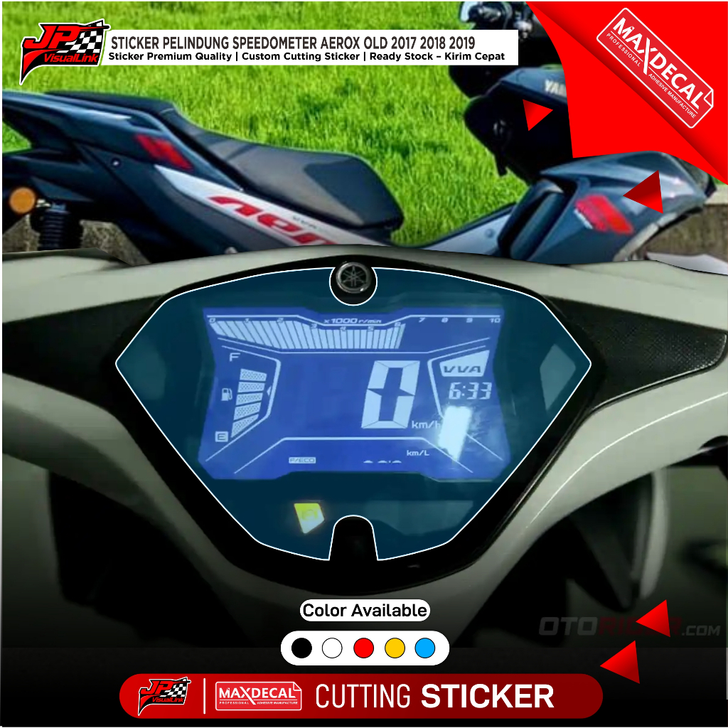Sticker Speedometer Aerox 155 2017–2019 | Pelindung Anti Gores Cutting Sticker Maxdecal