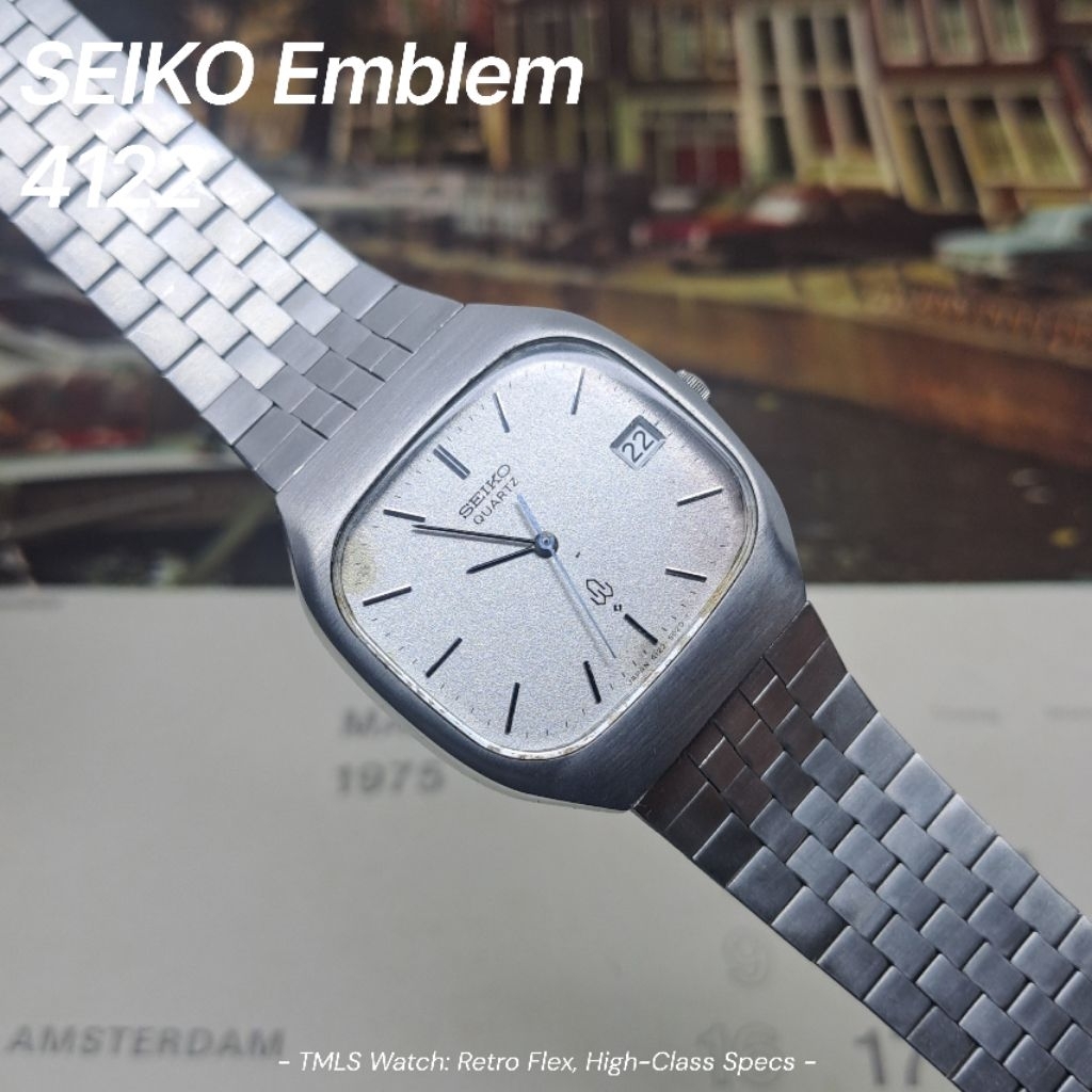 Jam Tangan Seiko Emblem 4122 Japan Quartz Vintage