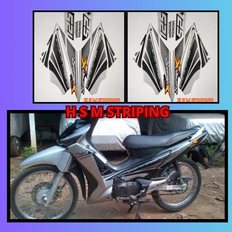 striping honda supra x 125 d 2007 silver list body standar berkualitas terbaik
