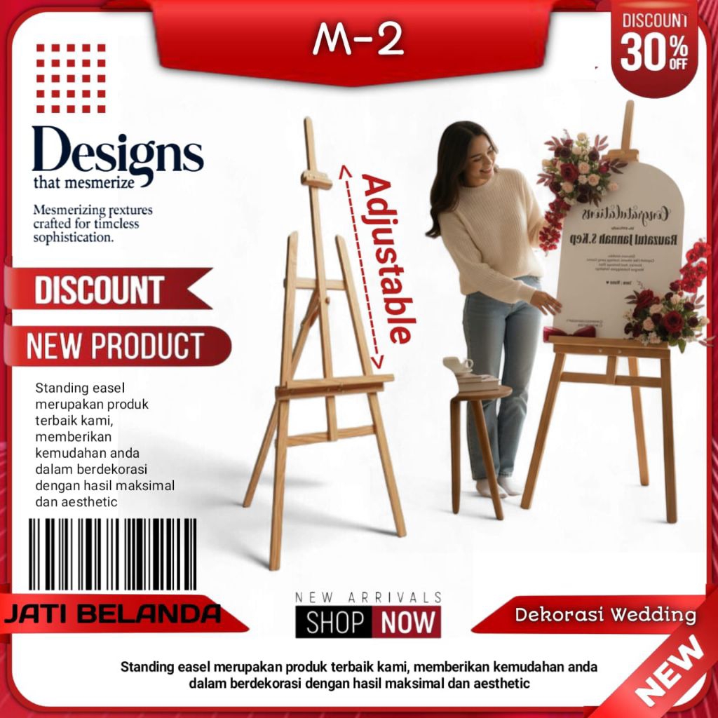 Tripod Dekorasi wedding kayu jati belanda