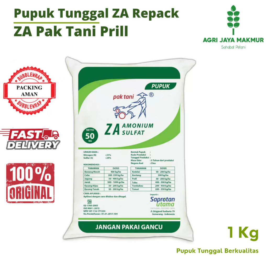 PUPUK ZA PAK TANI KRISTAL REPACK 1KG