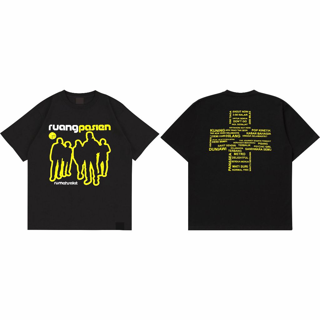 Rumah Sakit - Ruang Pasien Tshirt Hitam | Kaos Band Rumah Sakit | Kaos Distro Cowok