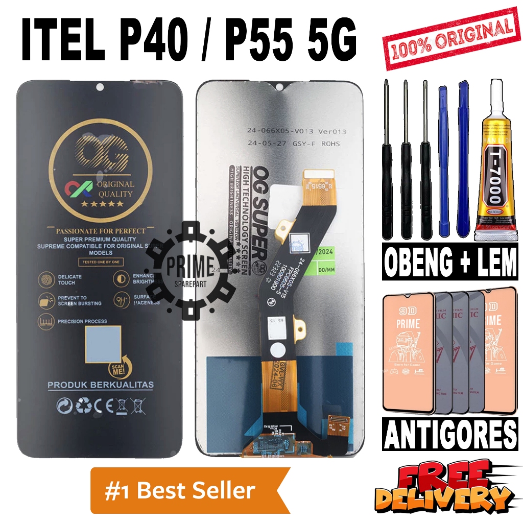 LCD TOUCHSCREEN ITEL P40 / ITEL P55 5G ORIGINAL OEM LCD ITEL P40 / ITEL P55 5G FULLSET