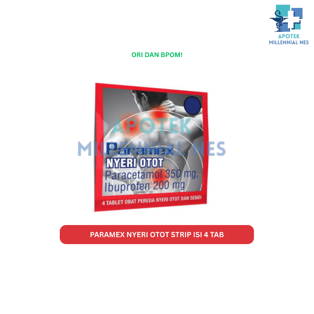 PARAMEX NYERI OTOT / PARAMEX MERAH - OBAT NYERI OTOT - PARACETAMOL & IBUPROFEN