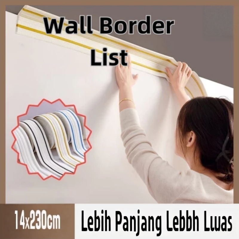 Wallpaper Foam List Foam 3D / List Wall Border List 2.3 Meter / Walpaper List Foam Stiker Dinding Li