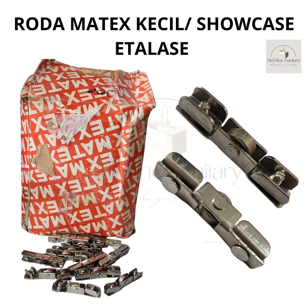 MATEX Roda MATEX Kecil Premium ORIGINAL/ roda etalase showcase real pict/ Pintu Etalase Kaca Geser/ 