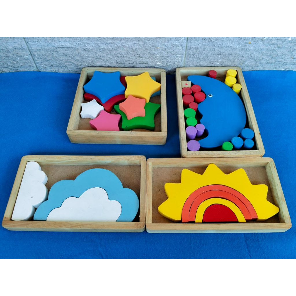 BALOK EDUKASI  (VARIASI BULAN / MATAHARI / AWAN / BINTANG)